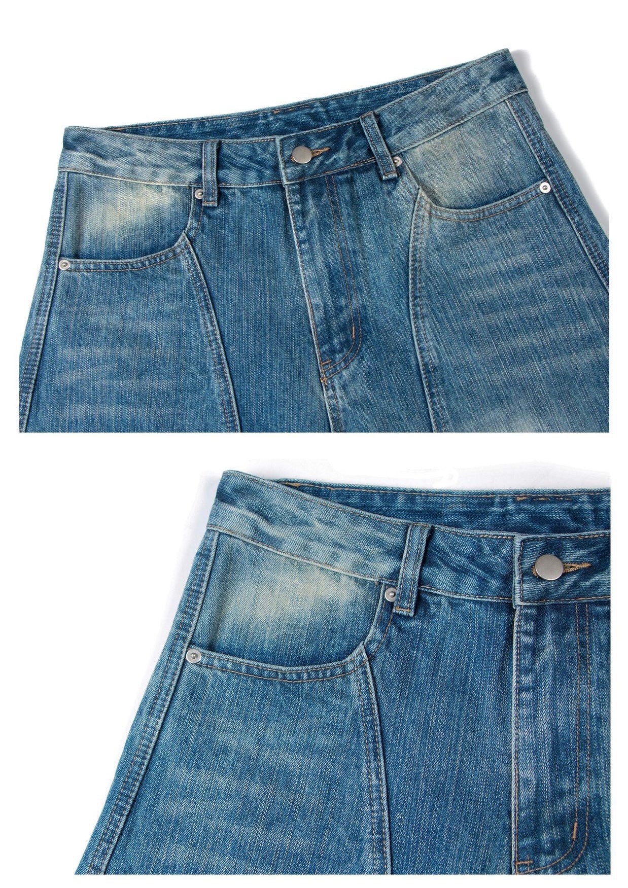 Omirad Washed Wide-Leg Denim Pants | Oversized Streetwear Jeans