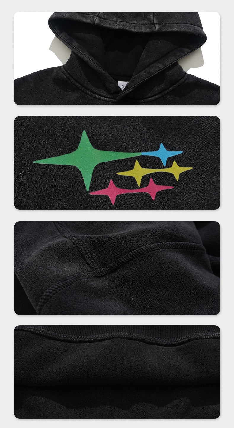 Omirad Graphic Washed Pullover Hoodie | Oversized Streetwear