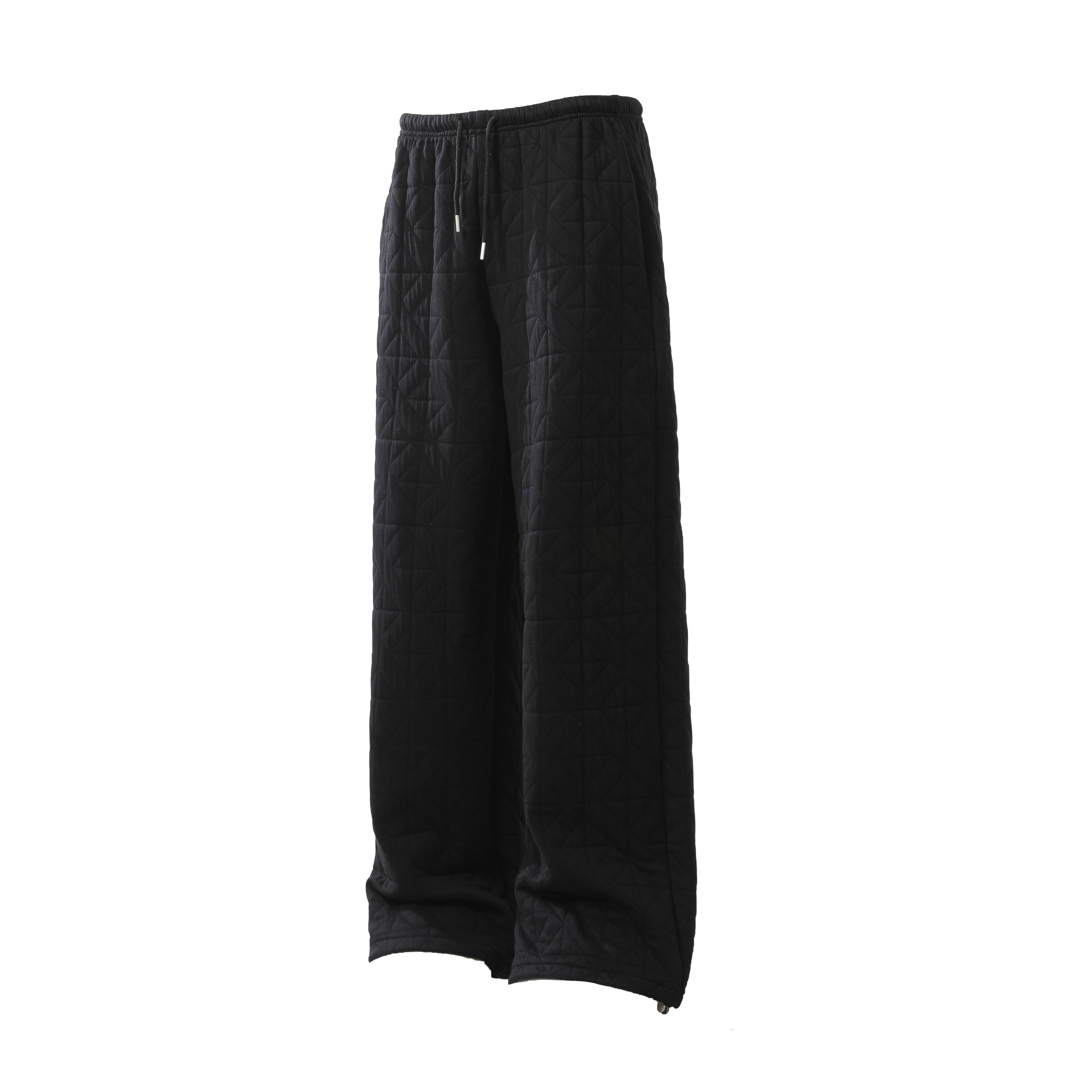 Quilted Wide-Leg Thermal Sweatpants | Insulated Streetwear