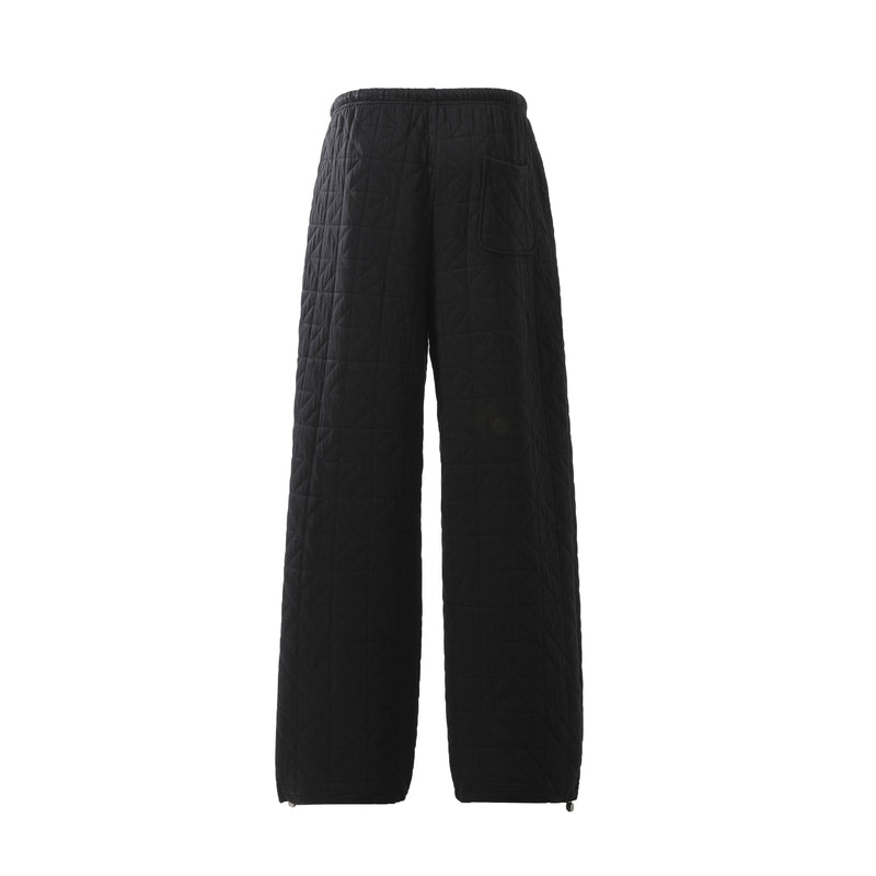 Quilted Wide-Leg Thermal Sweatpants | Insulated Streetwear