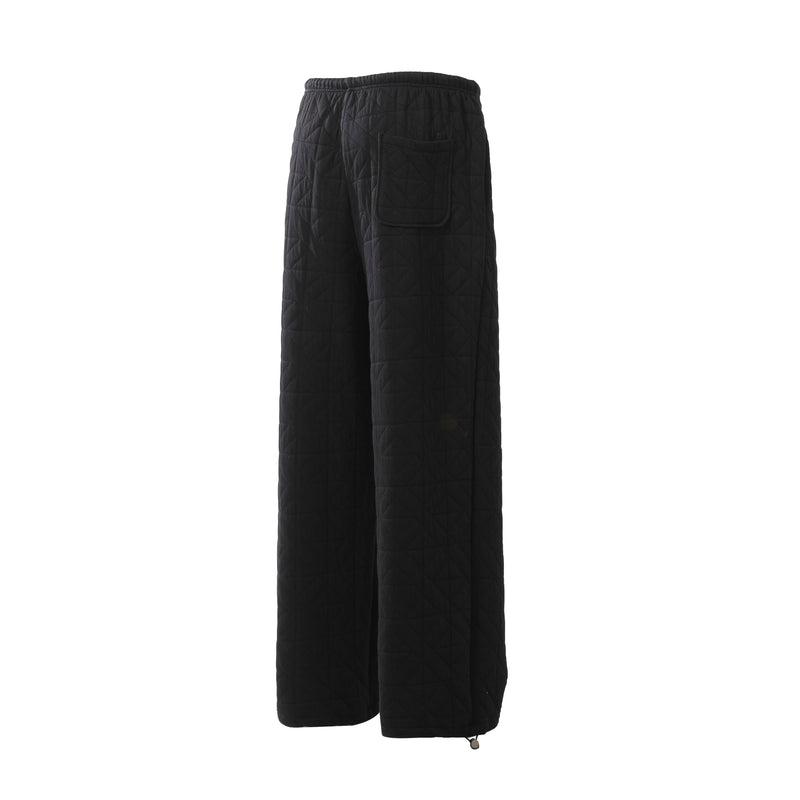 Quilted Wide-Leg Thermal Sweatpants | Insulated Streetwear