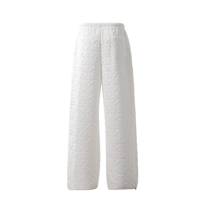 Quilted Wide-Leg Thermal Sweatpants | Insulated Streetwear