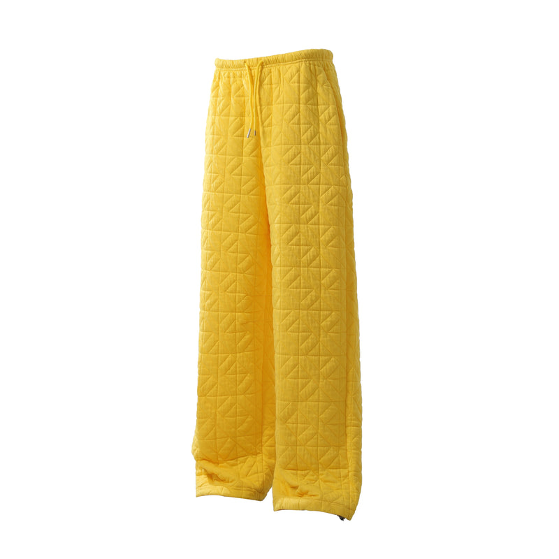 Quilted Wide-Leg Thermal Sweatpants | Insulated Streetwear