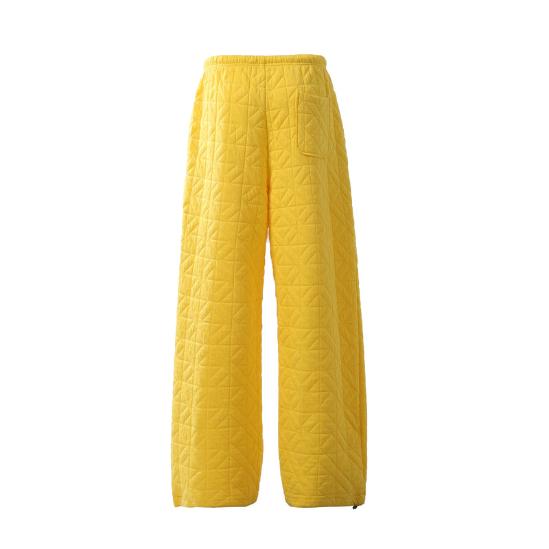 Quilted Wide-Leg Thermal Sweatpants | Insulated Streetwear