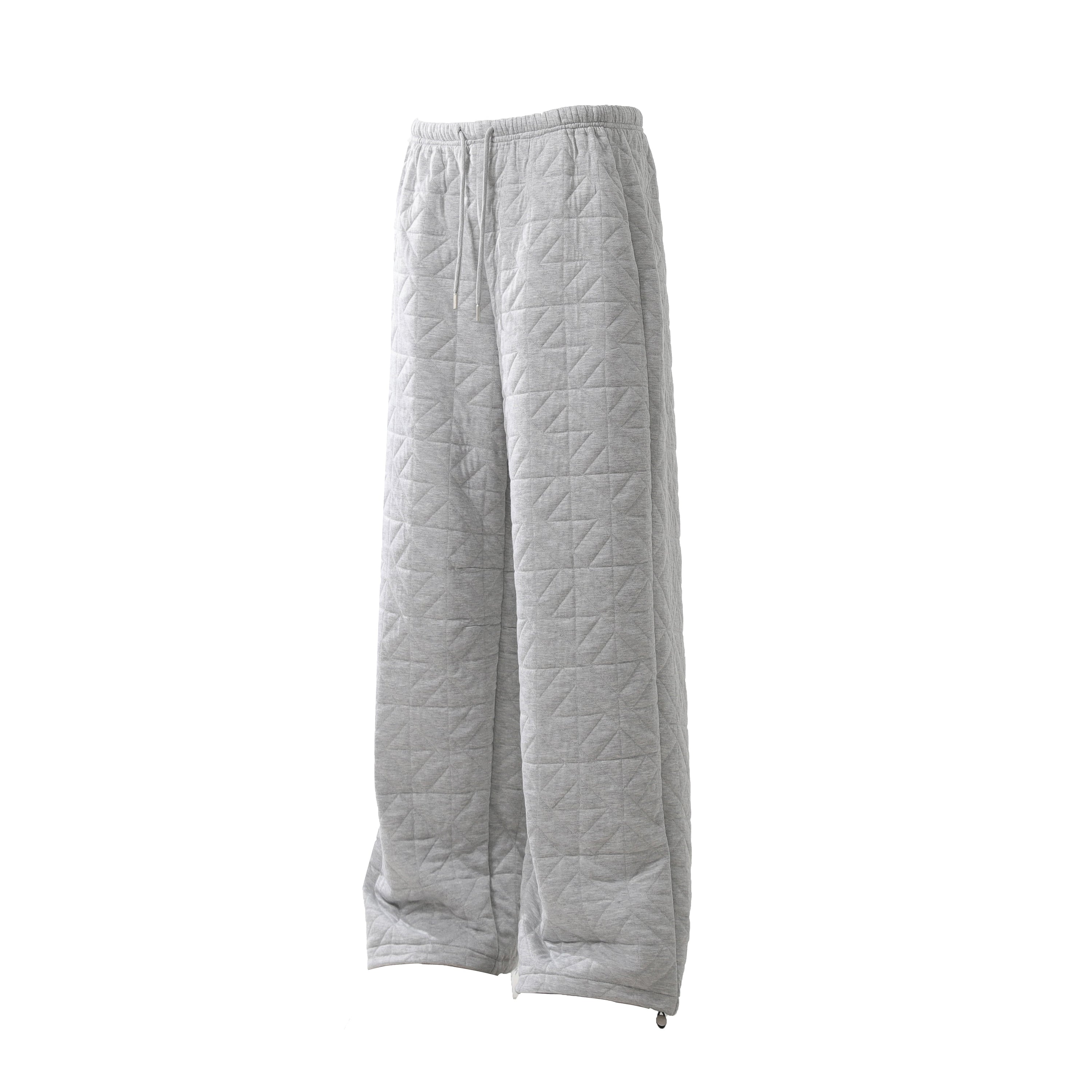 Quilted Wide-Leg Thermal Sweatpants | Insulated Streetwear
