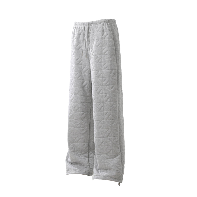Quilted Wide-Leg Thermal Sweatpants | Insulated Streetwear