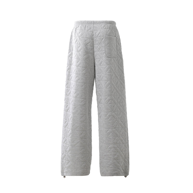 Quilted Wide-Leg Thermal Sweatpants | Insulated Streetwear