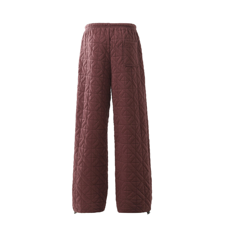 Quilted Wide-Leg Thermal Sweatpants | Insulated Streetwear