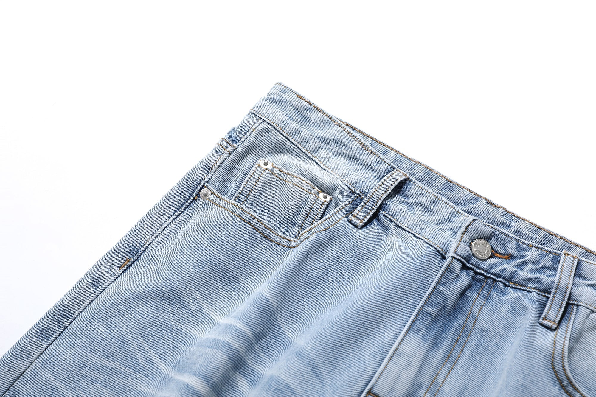 Omirad Vintage Fade Wide-Leg Denim Pants | Light Wash