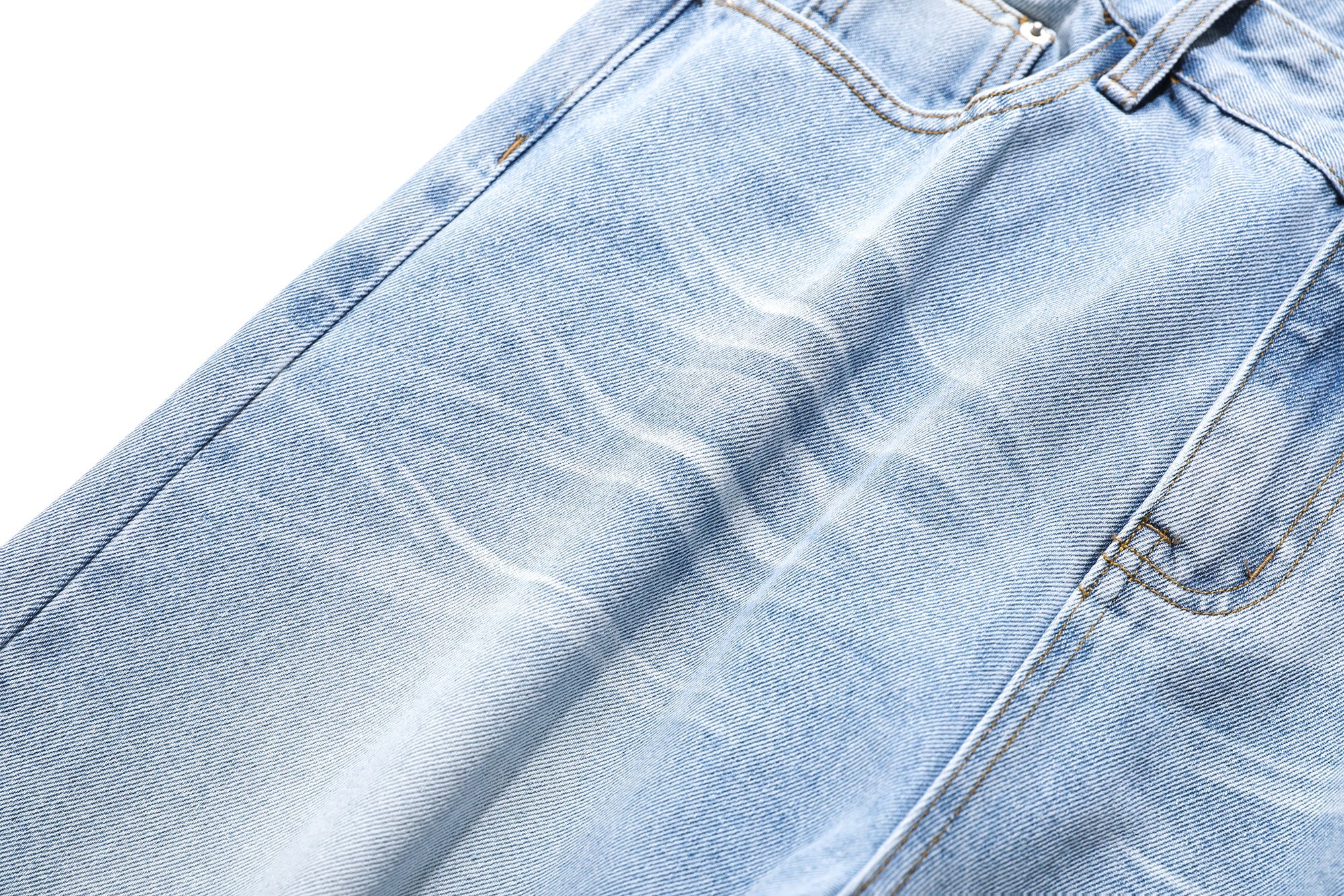 Omirad Vintage Fade Wide-Leg Denim Pants | Light Wash