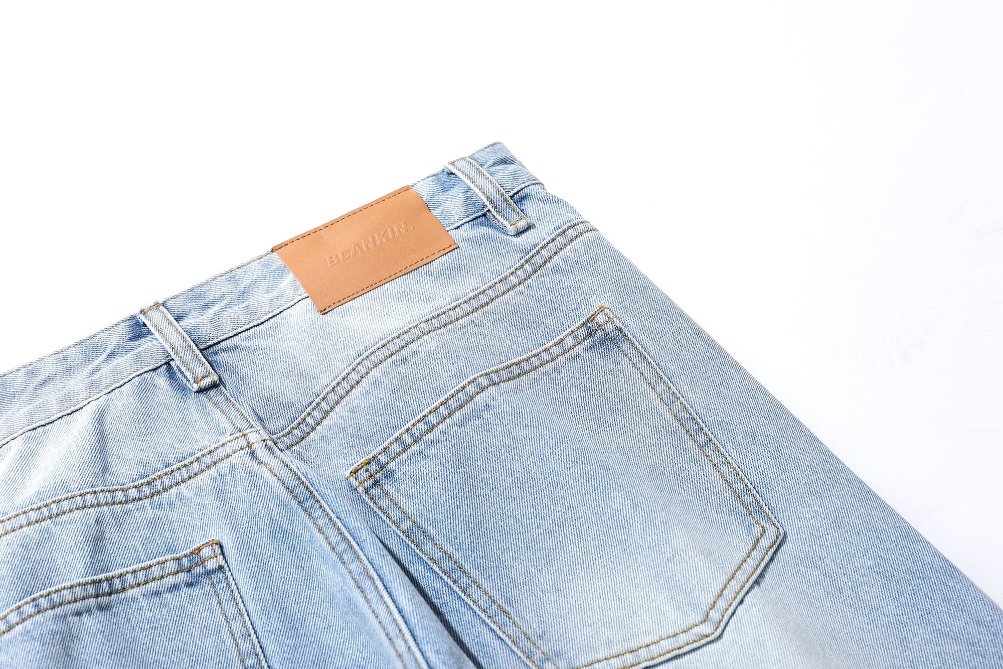 Omirad Vintage Fade Wide-Leg Denim Pants | Light Wash