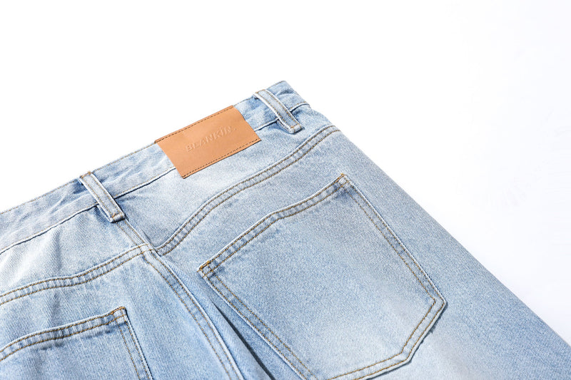 Omirad Vintage Fade Wide-Leg Denim Pants | Light Wash