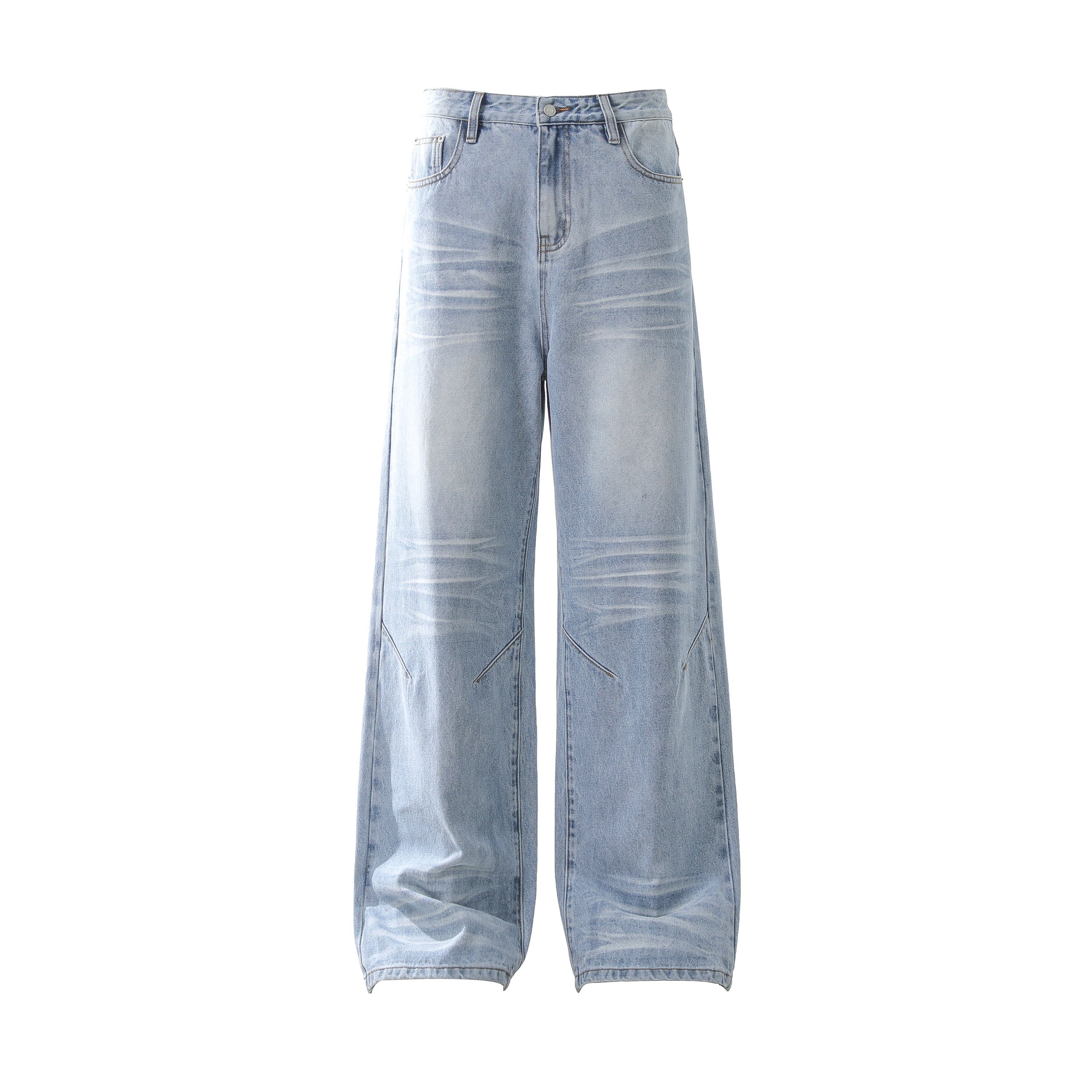 Omirad Vintage Fade Wide-Leg Denim Pants | Light Wash