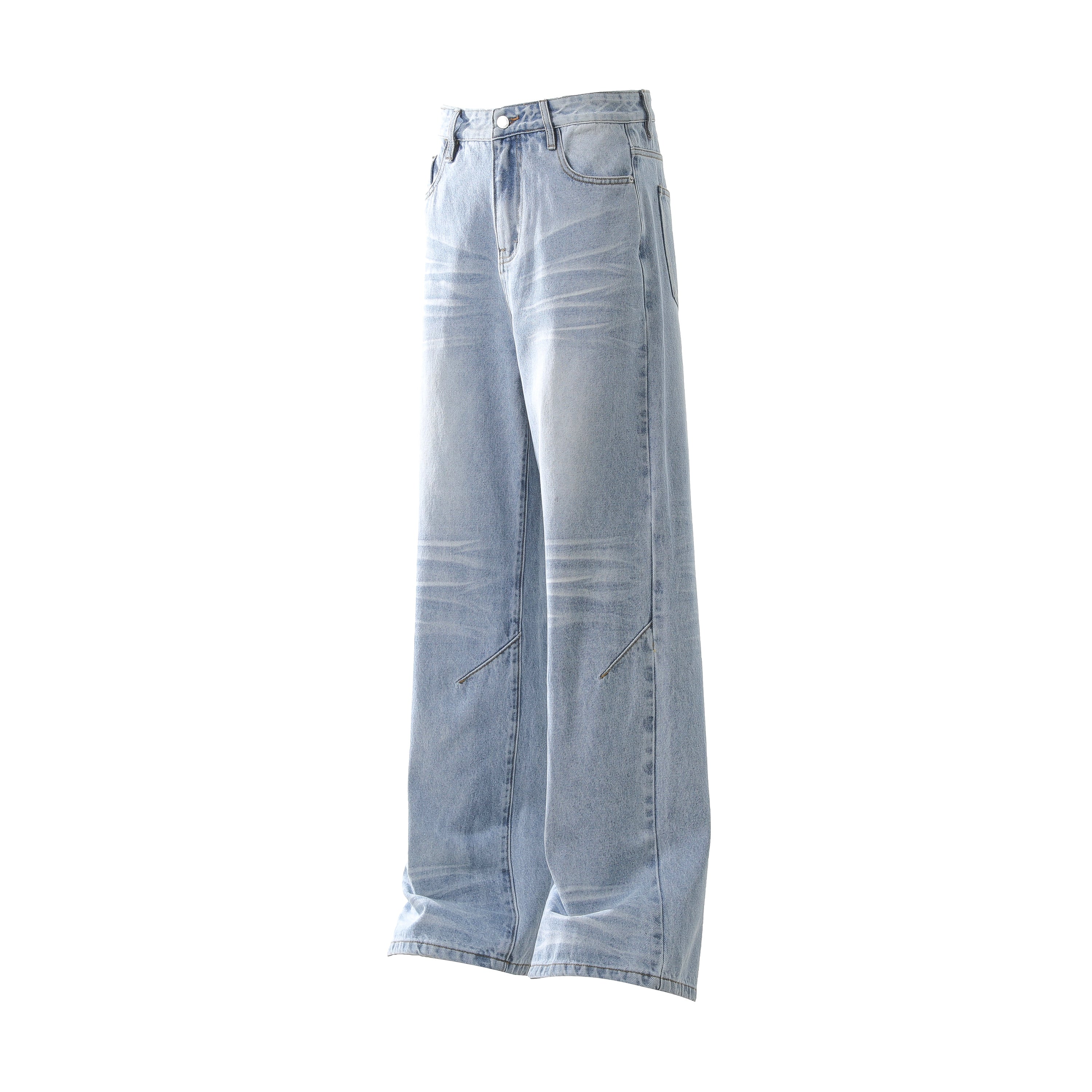 Omirad Vintage Fade Wide-Leg Denim Pants | Light Wash