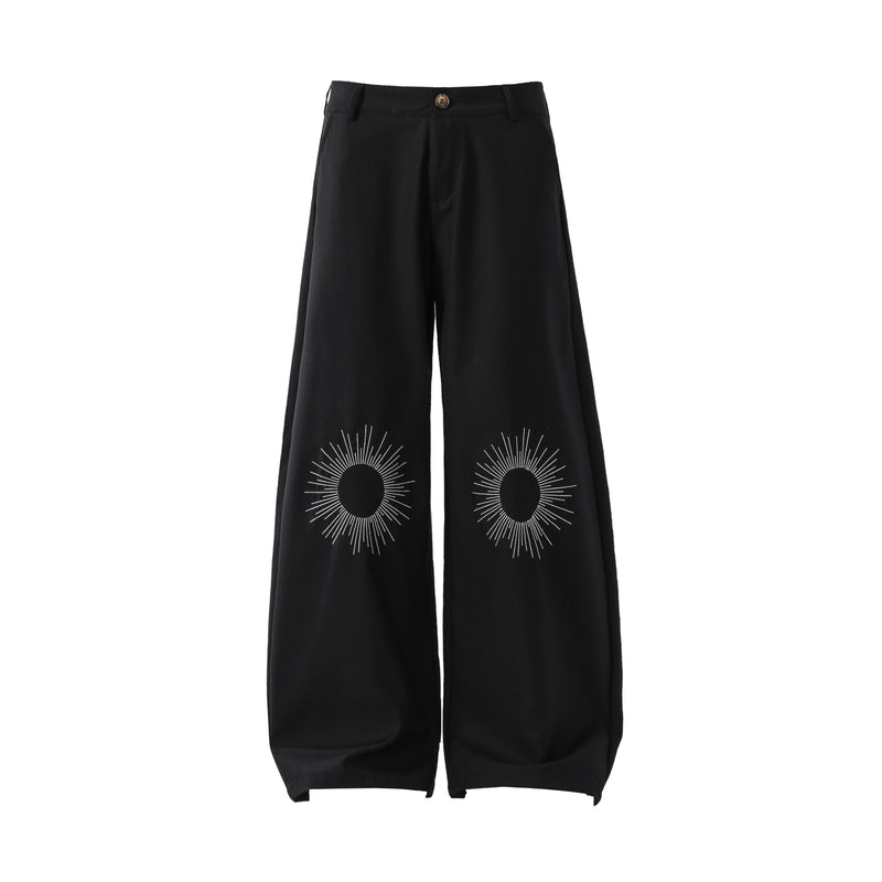 Omirad Sunburst Wide-Leg Pants | Bold Graphic Trousers