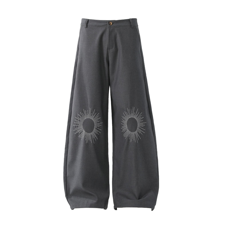 Omirad Sunburst Wide-Leg Pants | Bold Graphic Trousers