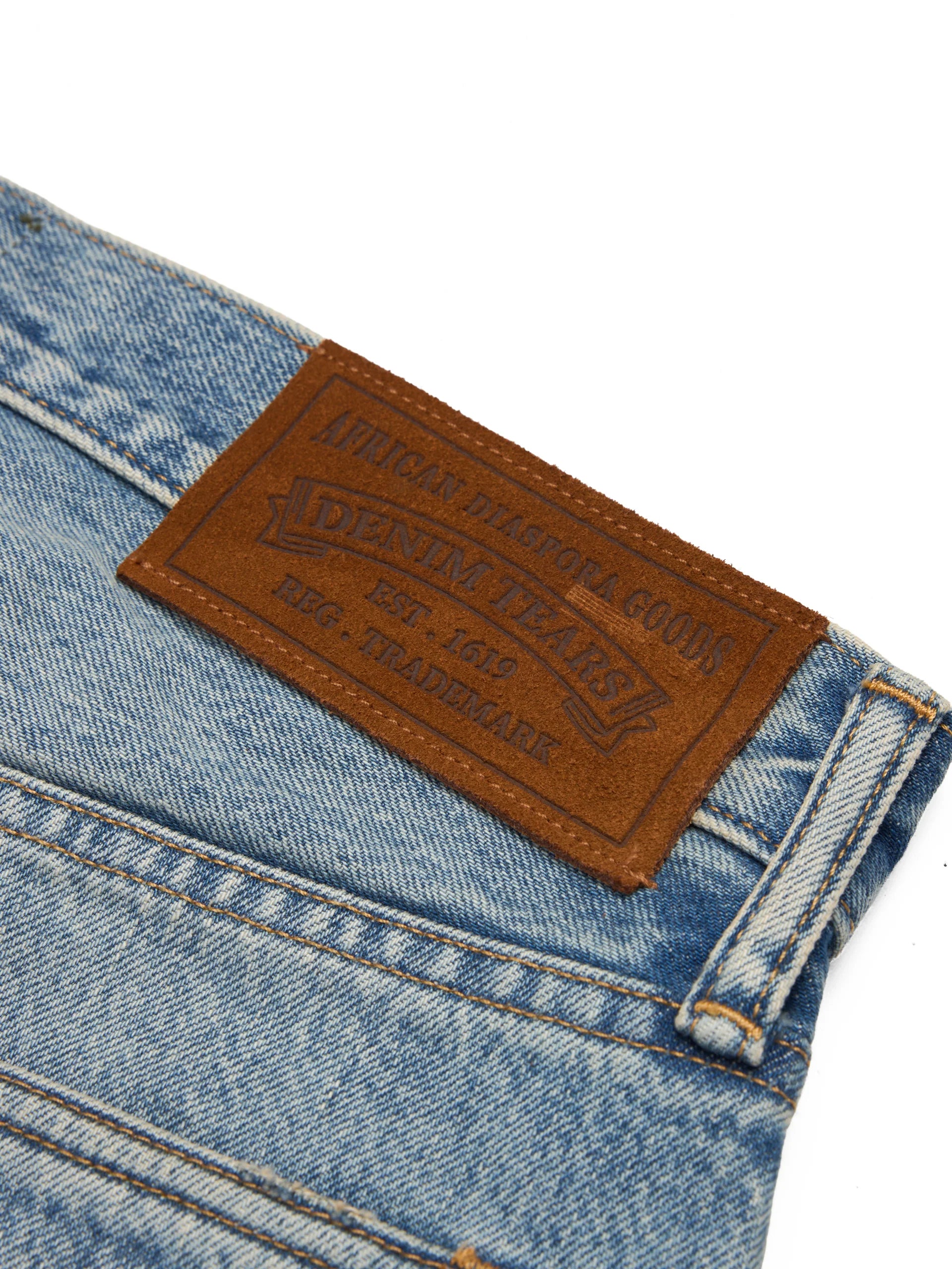 Denim Tears Cotton Wreath Jean Short – Blue