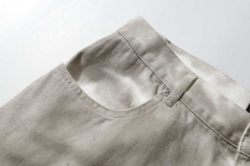 Omirad Washed Cargo Denim Pants | Relaxed Straight-Leg Fit