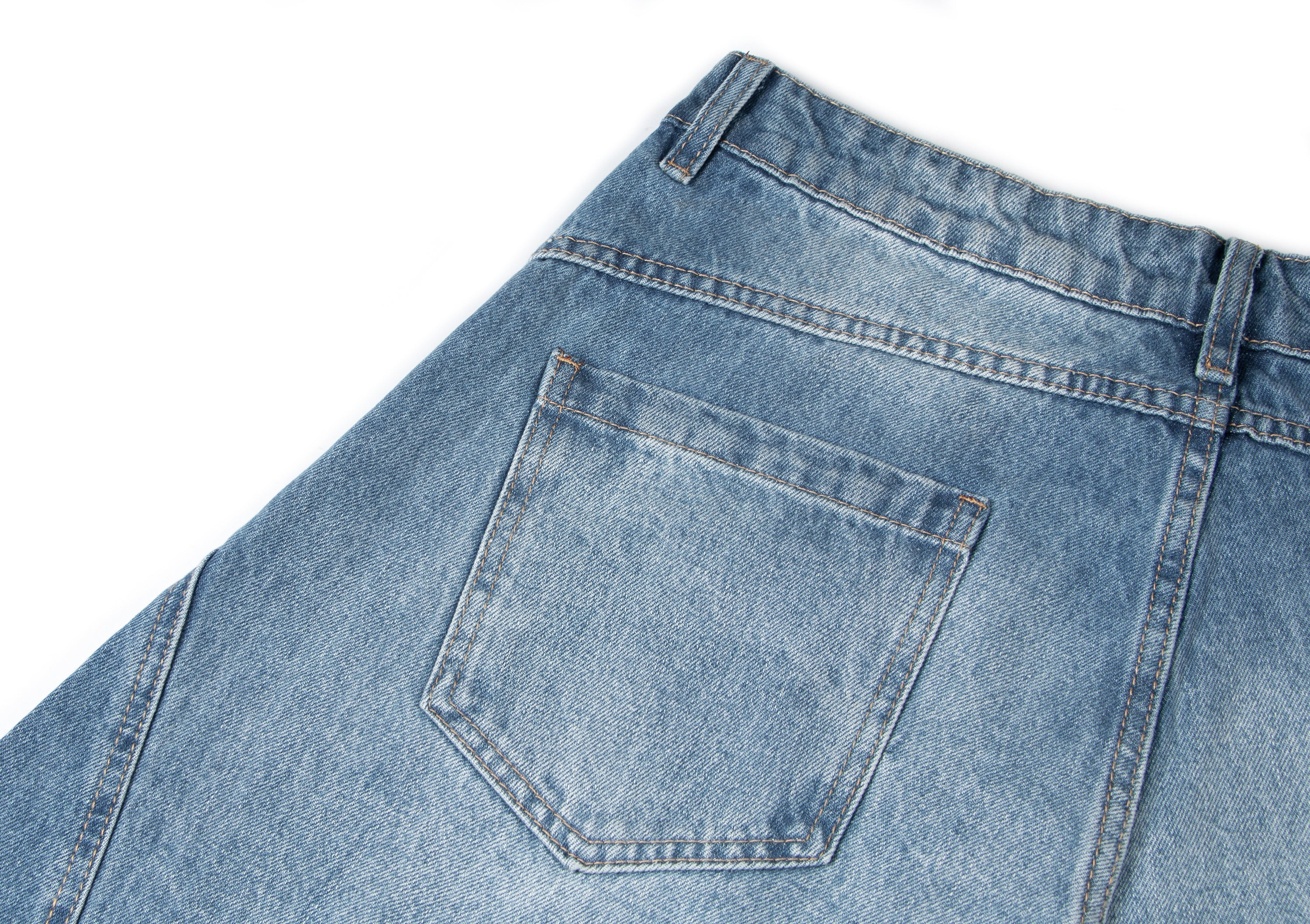 Omirad Distressed Panel Wide-Leg Denim Jeans | Streetwear