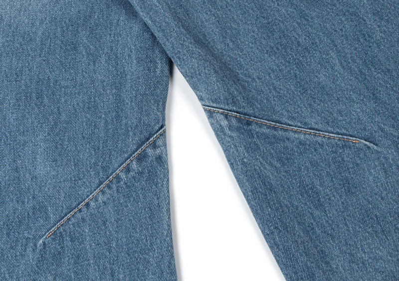 Omirad Distressed Panel Wide-Leg Denim Jeans | Streetwear