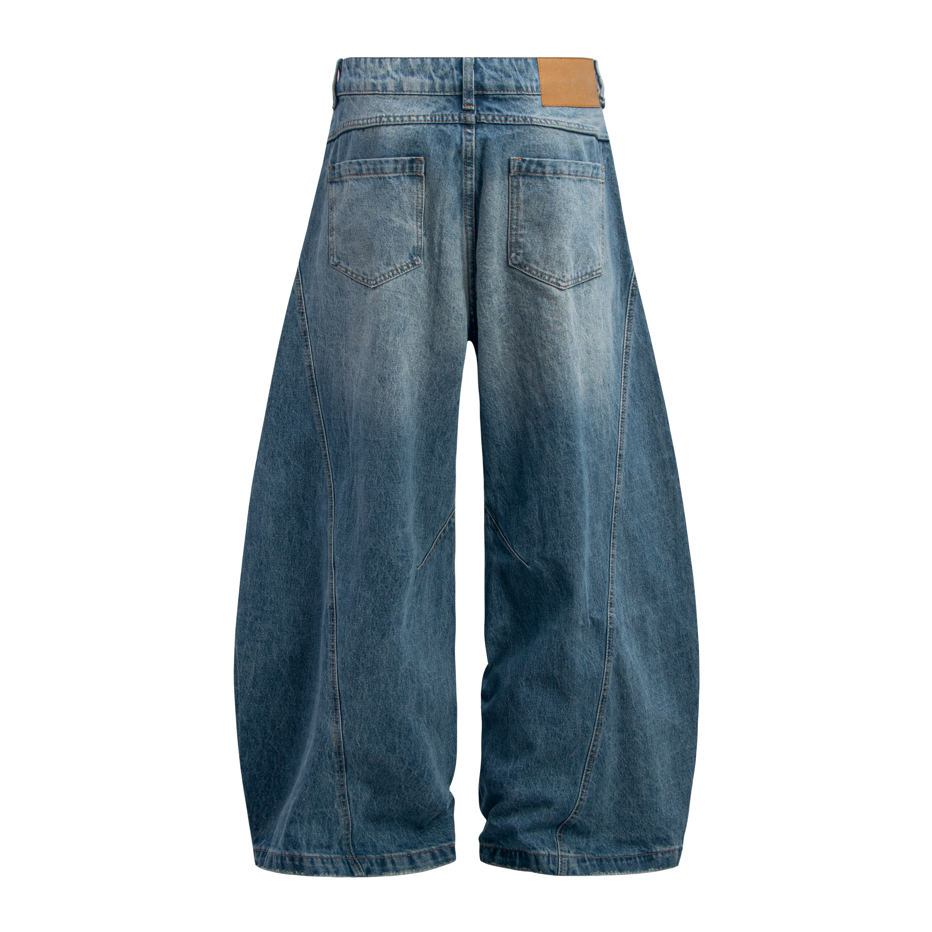 Omirad Distressed Panel Wide-Leg Denim Jeans | Streetwear