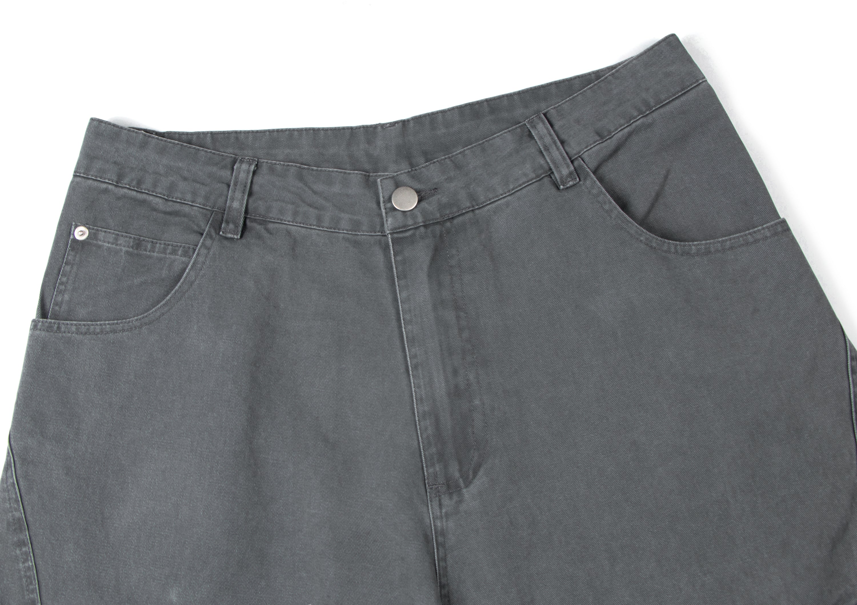 Omirad Curved Cargo Wide-Leg Denim Pants | 100% Cotton