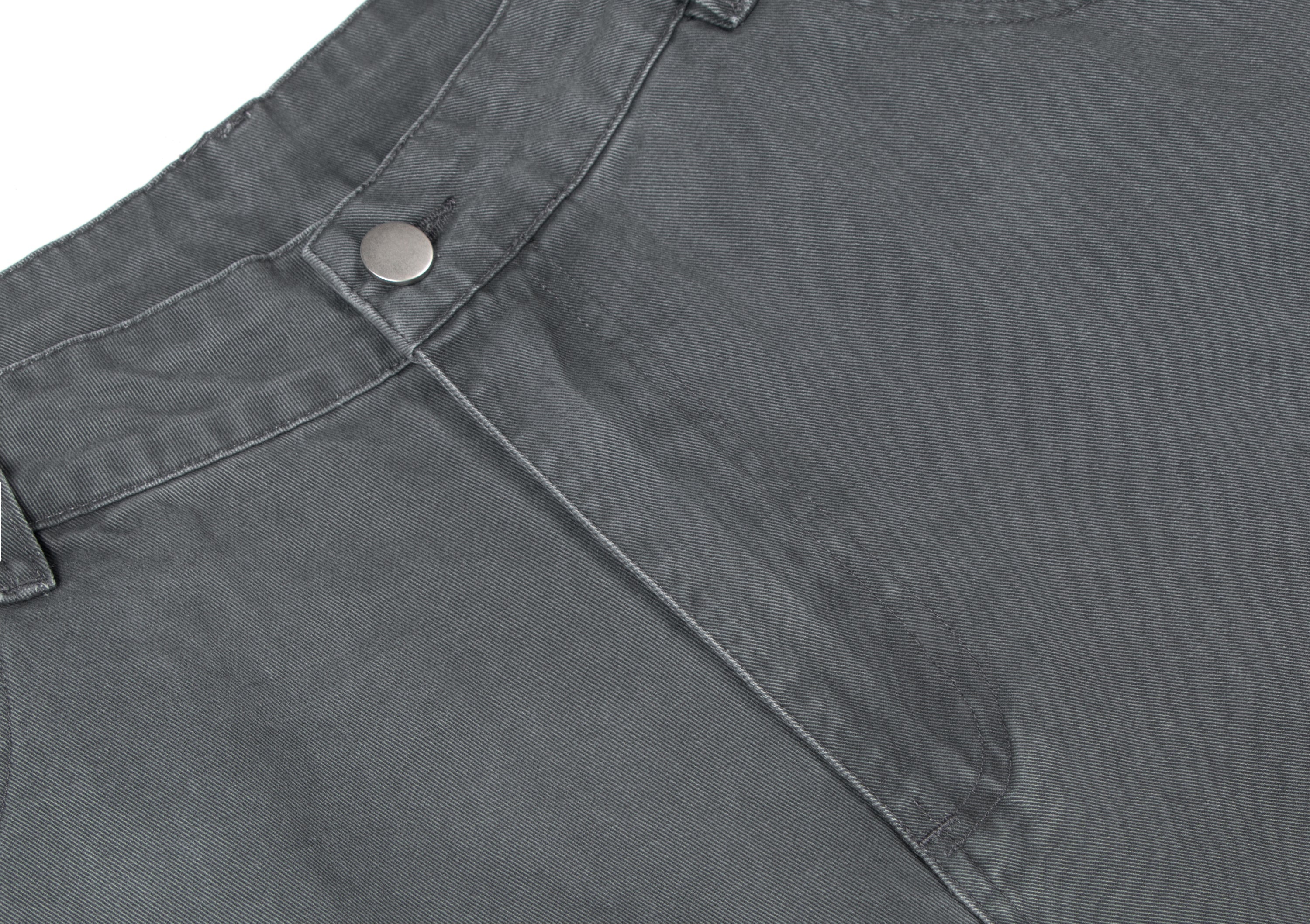 Omirad Curved Cargo Wide-Leg Denim Pants | 100% Cotton