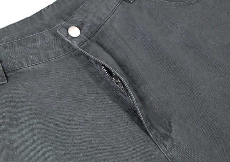 Omirad Curved Cargo Wide-Leg Denim Pants | 100% Cotton