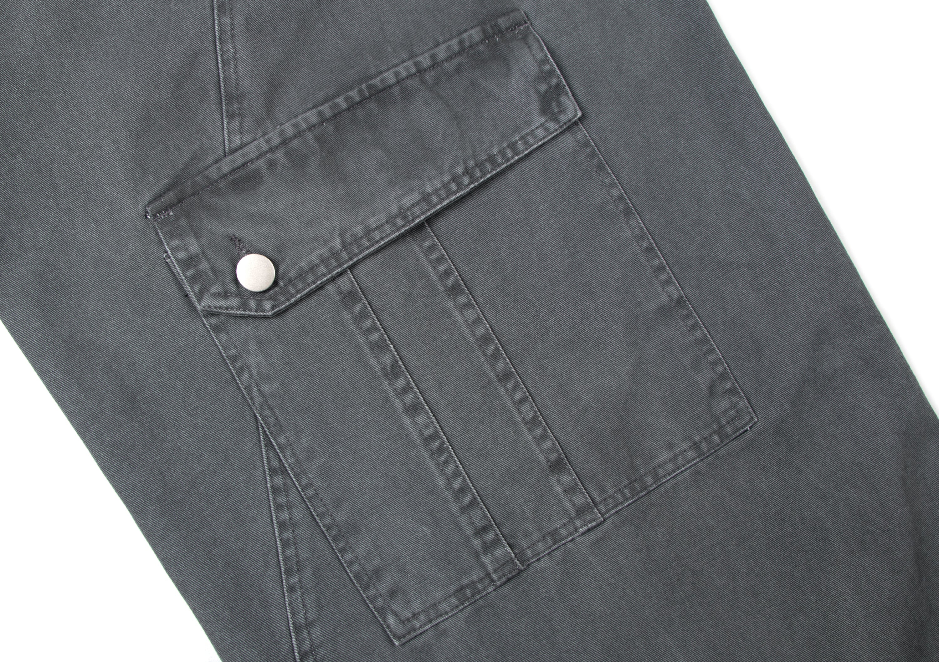 Omirad Curved Cargo Wide-Leg Denim Pants | 100% Cotton
