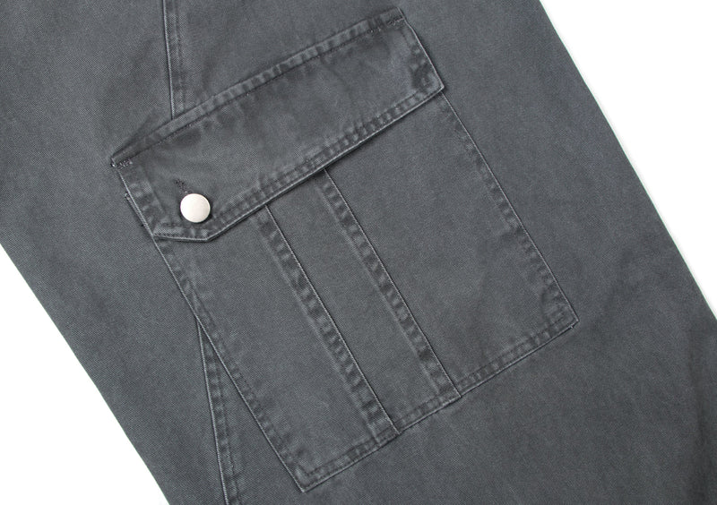 Omirad Curved Cargo Wide-Leg Denim Pants | 100% Cotton
