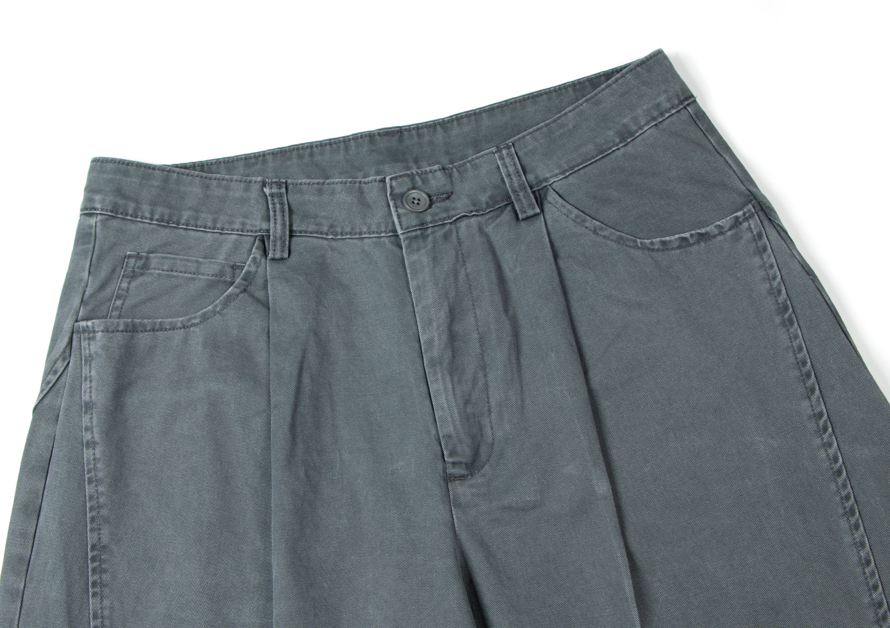 Omirad Wide-Leg Washed Cotton Pants | Pleated Streetwear Trousers