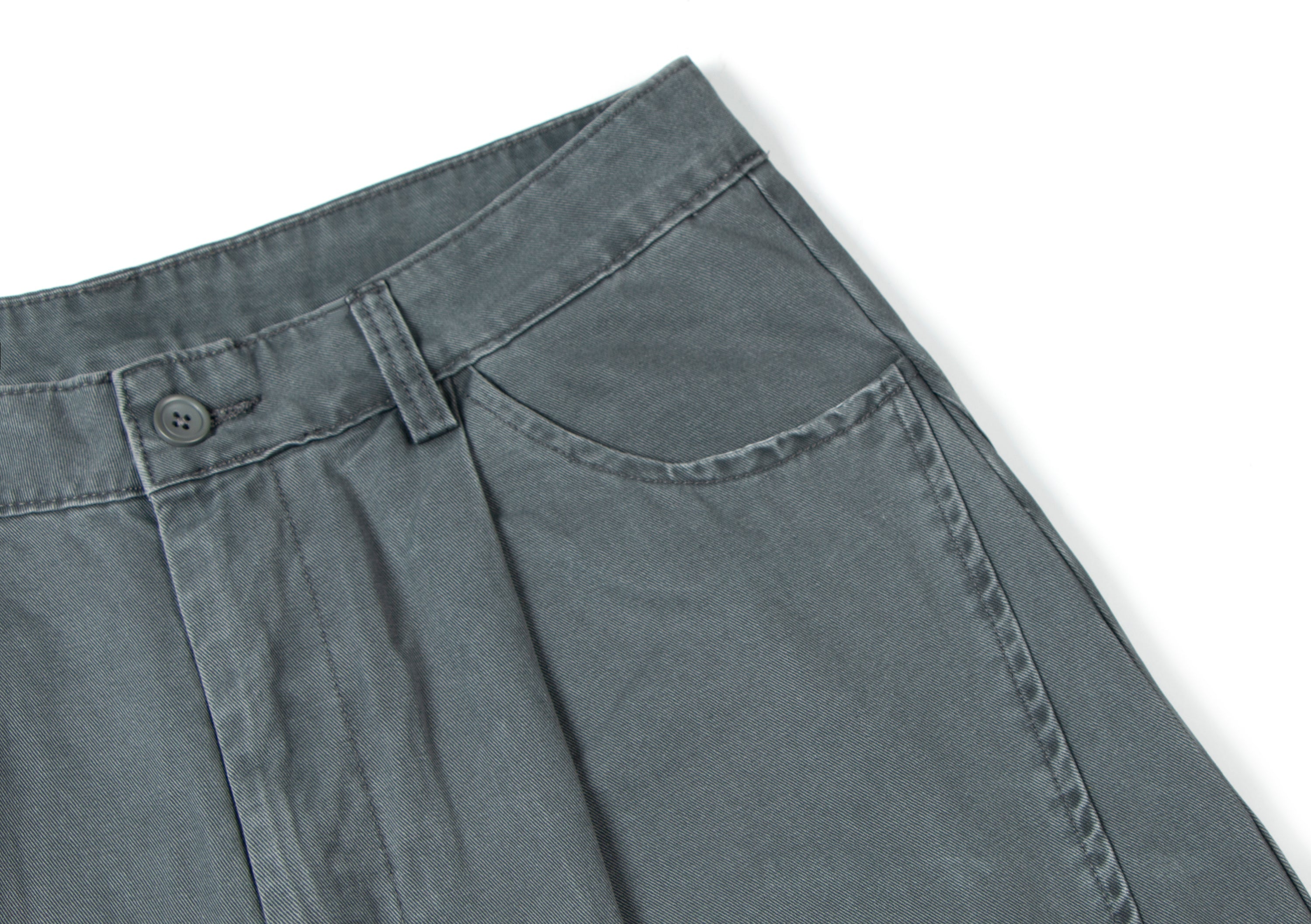 Omirad Wide-Leg Washed Cotton Pants | Pleated Streetwear Trousers