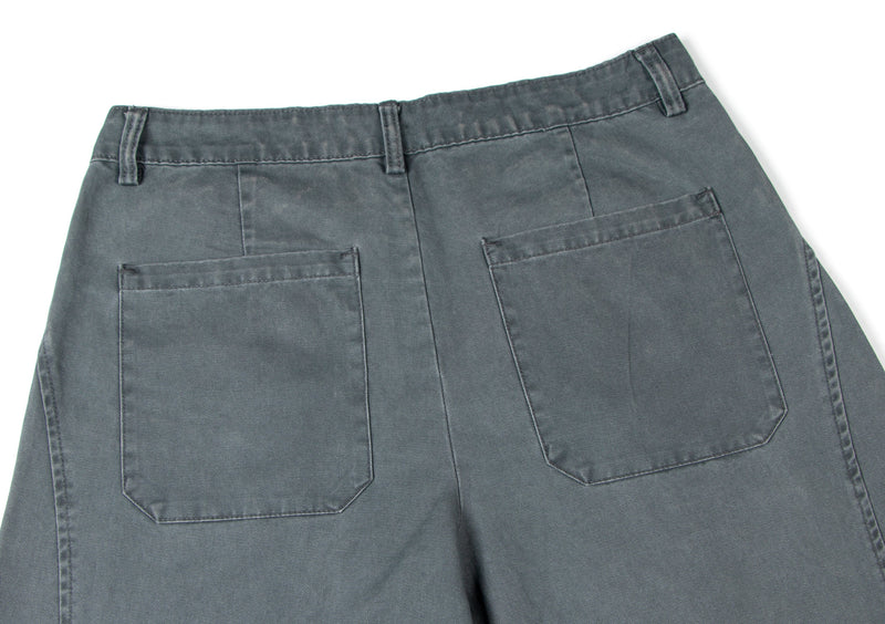 Omirad Wide-Leg Washed Cotton Pants | Pleated Streetwear Trousers
