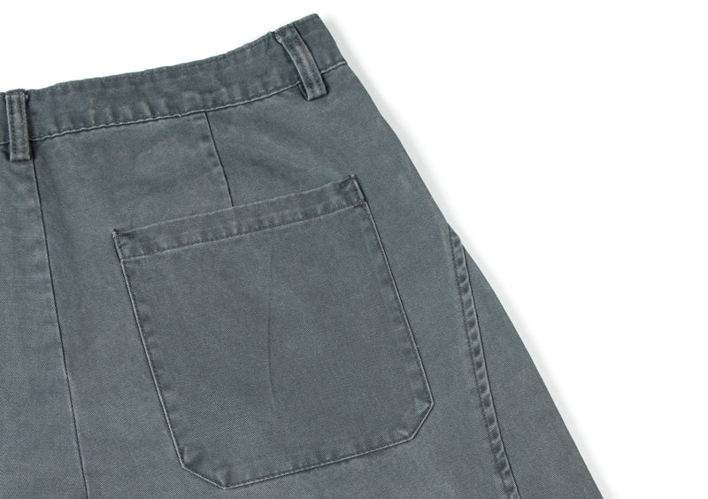 Omirad Wide-Leg Washed Cotton Pants | Pleated Streetwear Trousers