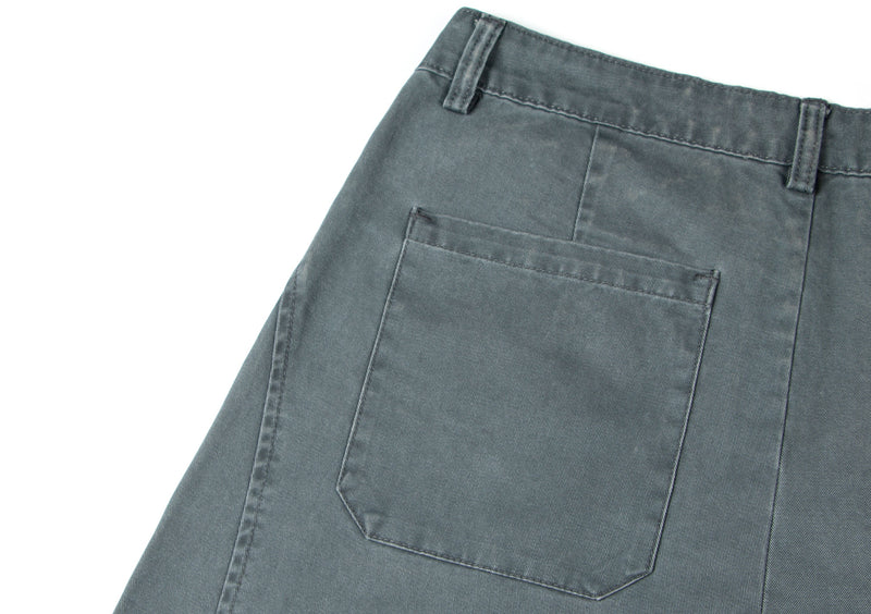 Omirad Wide-Leg Washed Cotton Pants | Pleated Streetwear Trousers