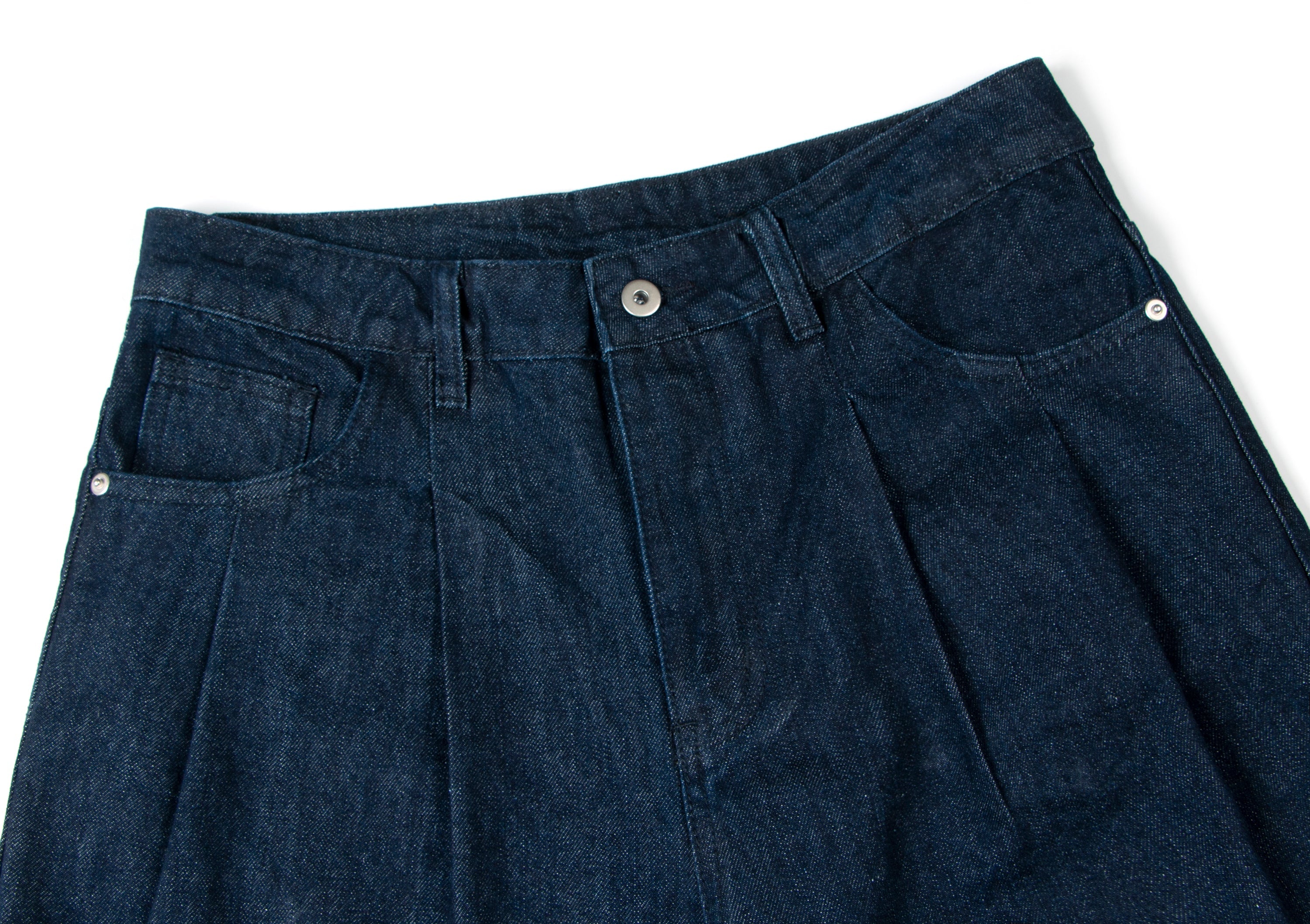 Omirad Raw Dark Wide-Leg Denim Pants | Deep Indigo