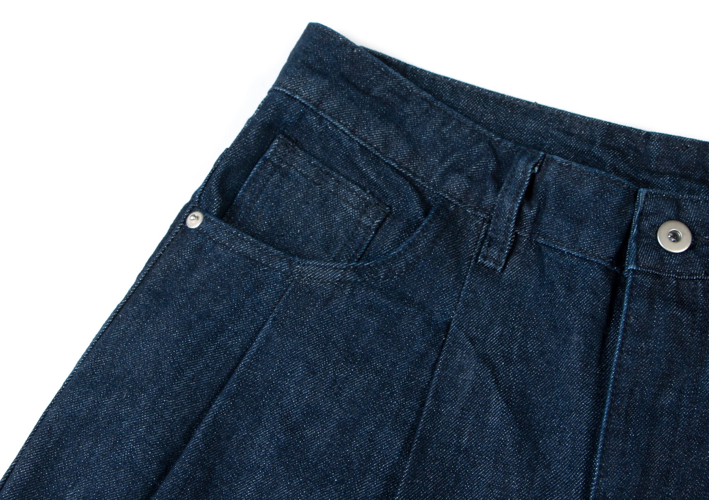 Omirad Raw Dark Wide-Leg Denim Pants | Deep Indigo