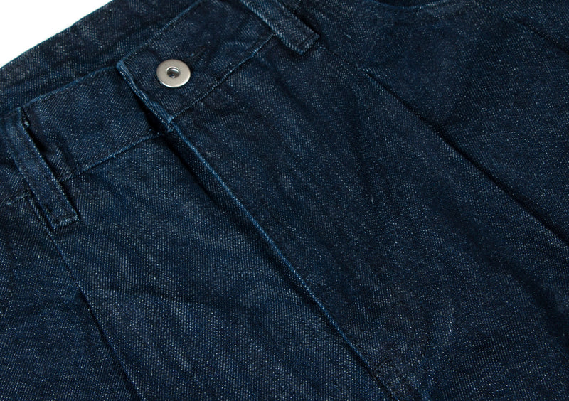 Omirad Raw Dark Wide-Leg Denim Pants | Deep Indigo