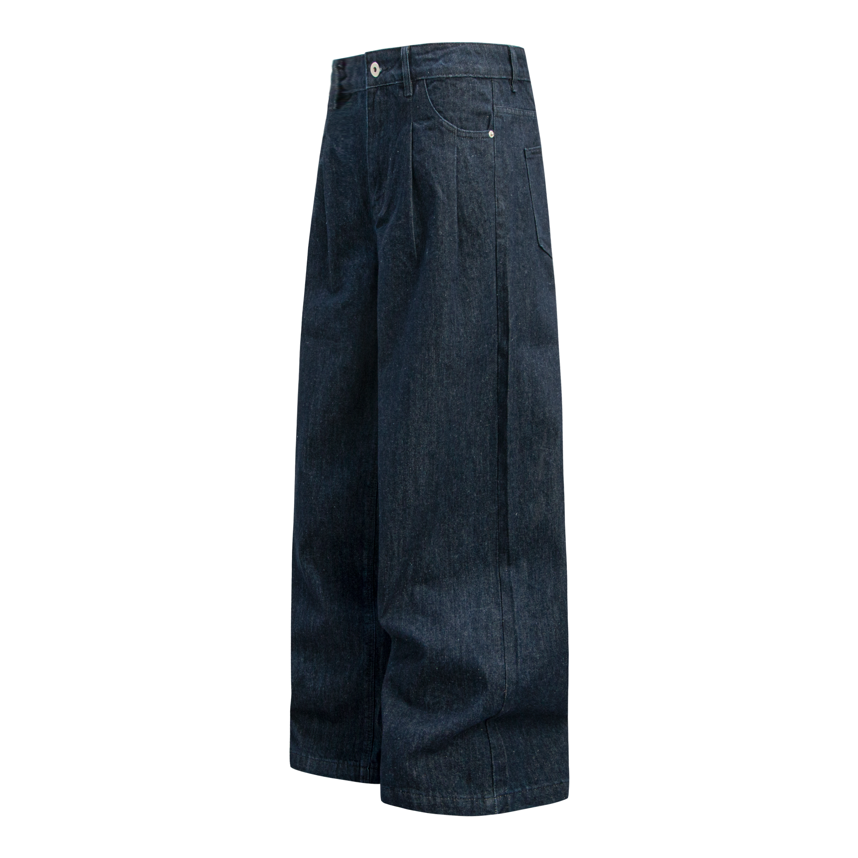 Omirad Raw Dark Wide-Leg Denim Pants | Deep Indigo