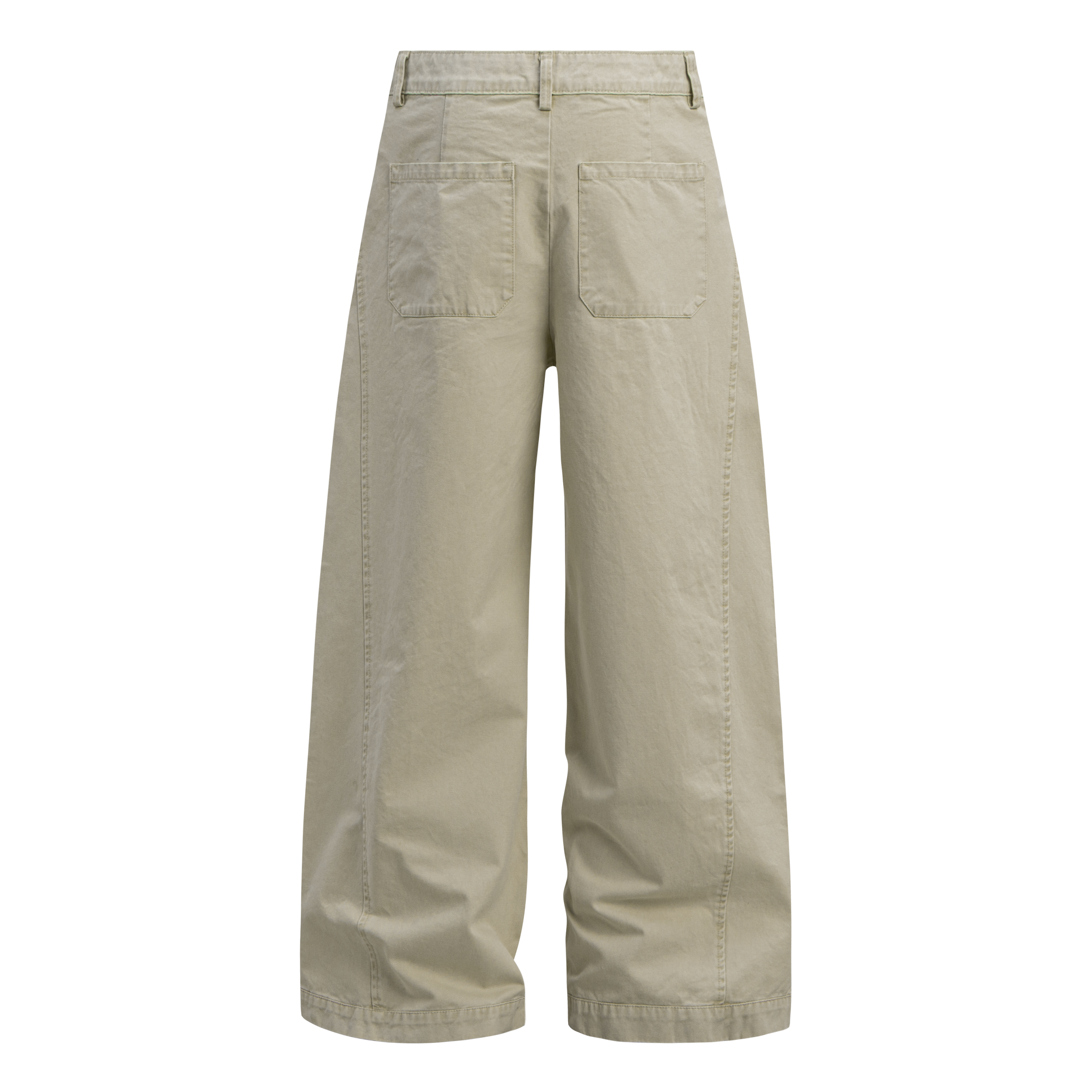 Omirad Wide-Leg Washed Cotton Pants | Pleated Streetwear Trousers