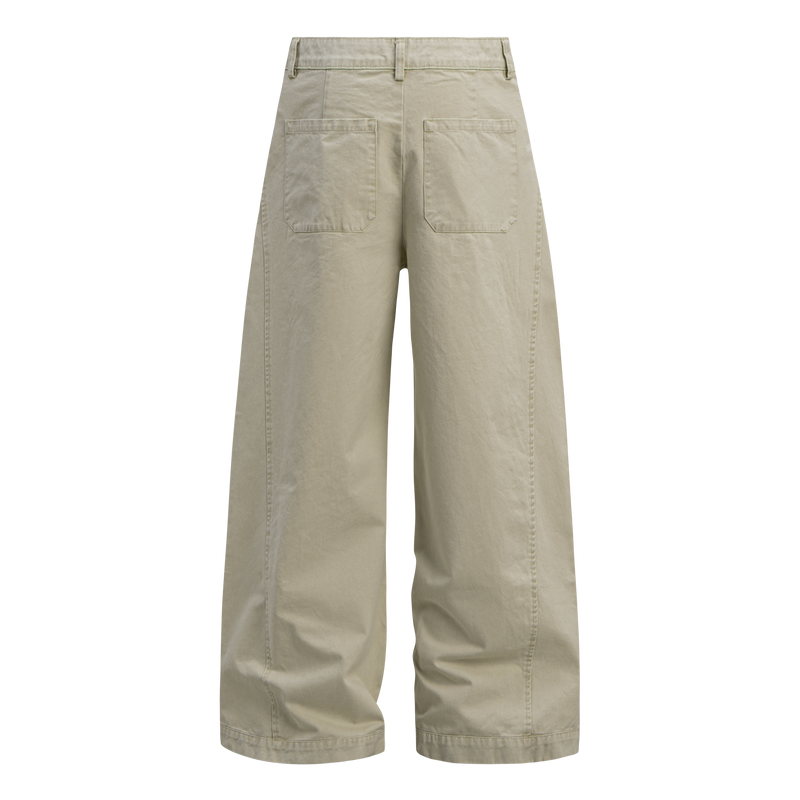 Omirad Wide-Leg Washed Cotton Pants | Pleated Streetwear Trousers