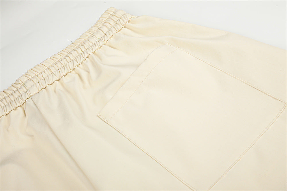 カラーブロックトラックスーツセット｜スタンドカラージップジャケット＆レタリング入りワイドレッグパンツ