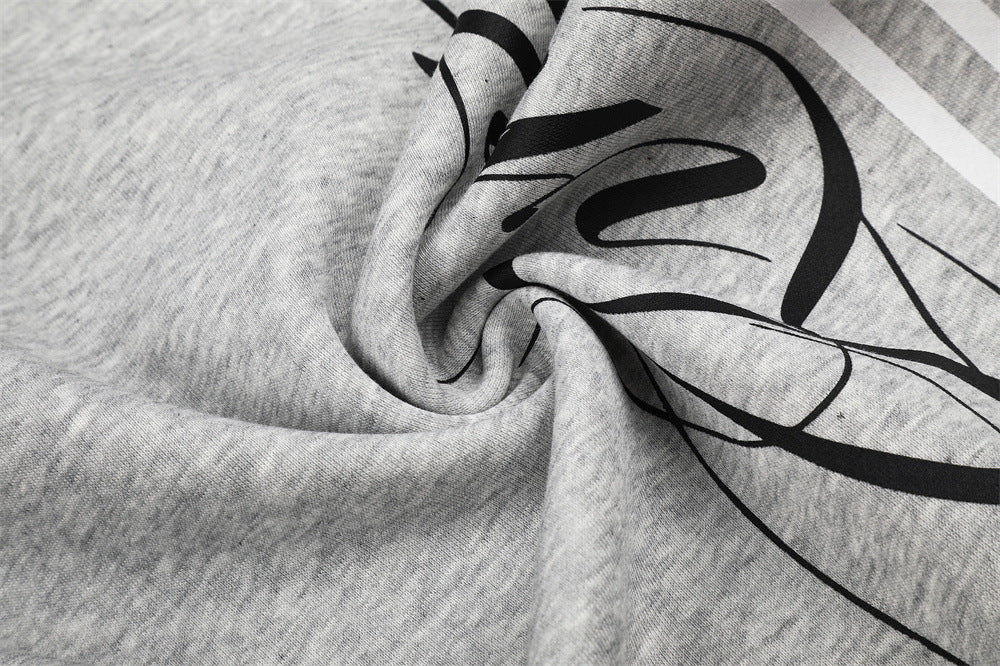 Wide-Leg-Sweathose mit Stern-Grafik und dreifachen Streifen-Details
