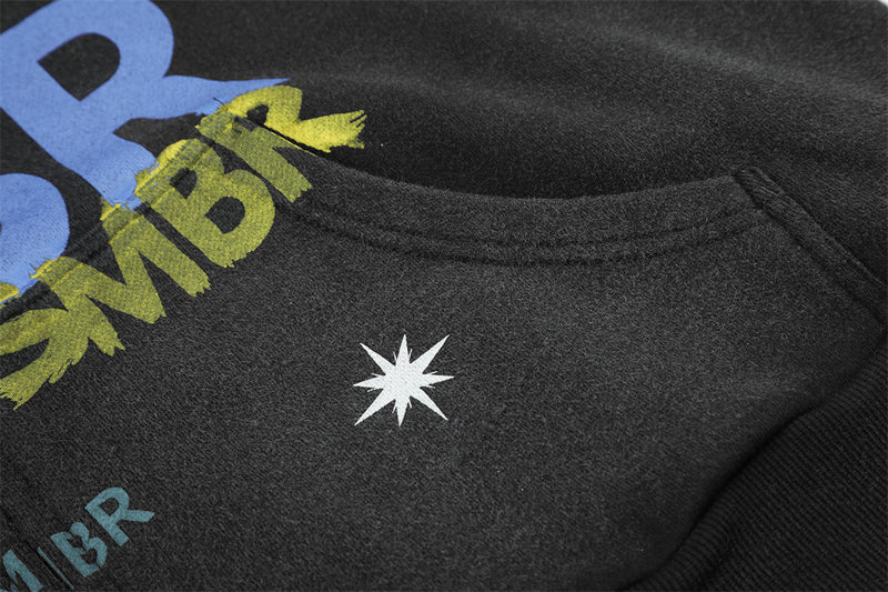 SMBR Graffiti-Logo-Zip-Hoodie – Verwaschene Oversize-Streetwear