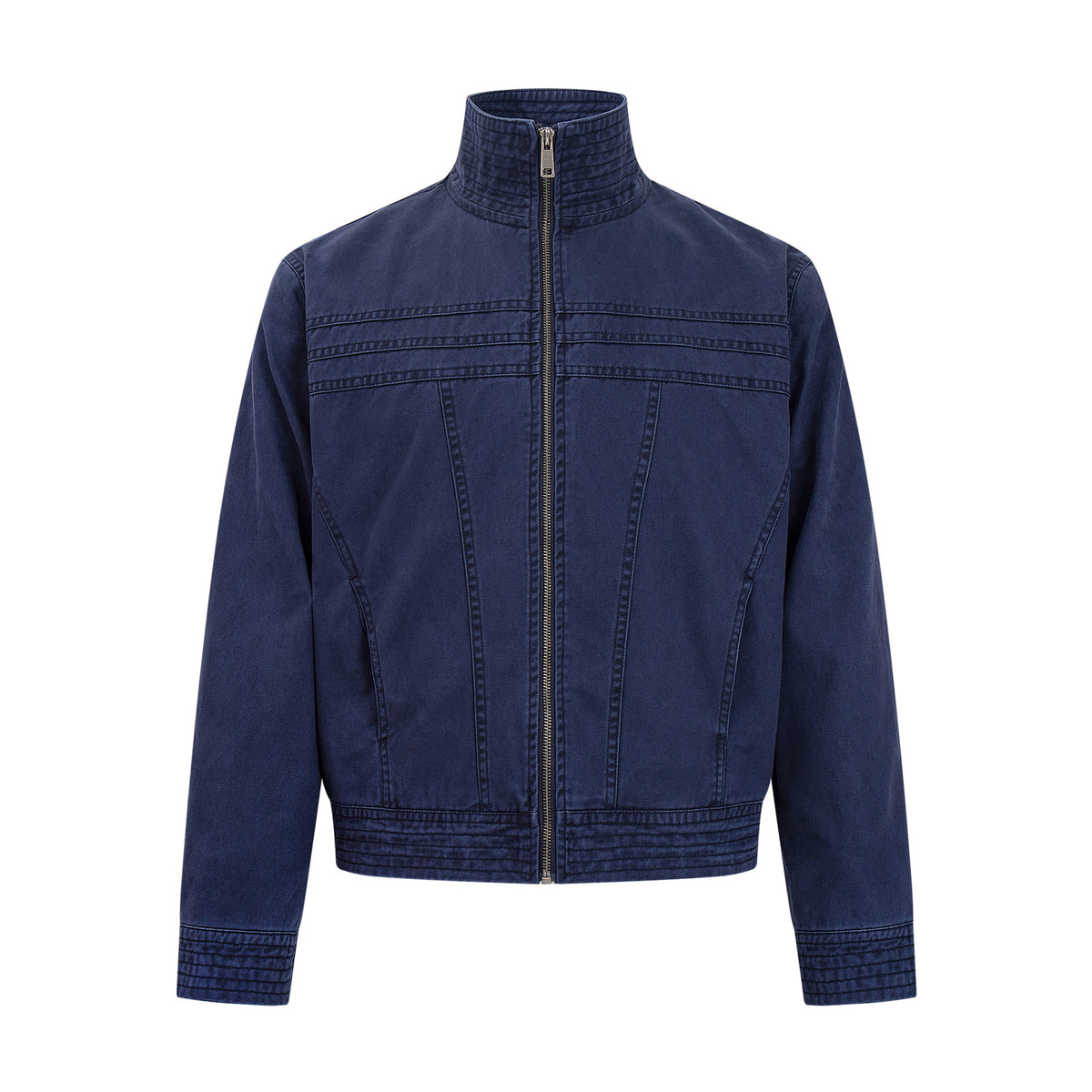 Men's Vintage Washed Moto Zip Jacket – Deconstructed Seam Detroit Style