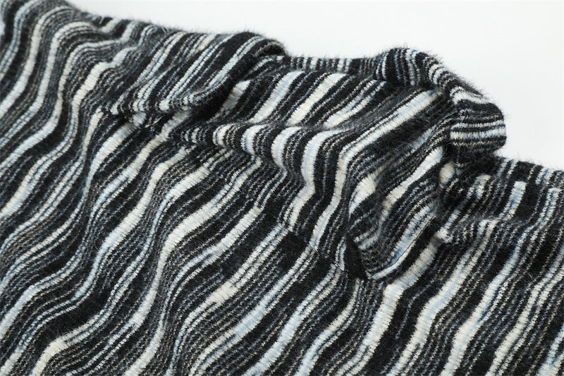 Wide-Leg Striped Cargo Pants – Relaxed Fit Multi-Pocket Streetwear Trousers