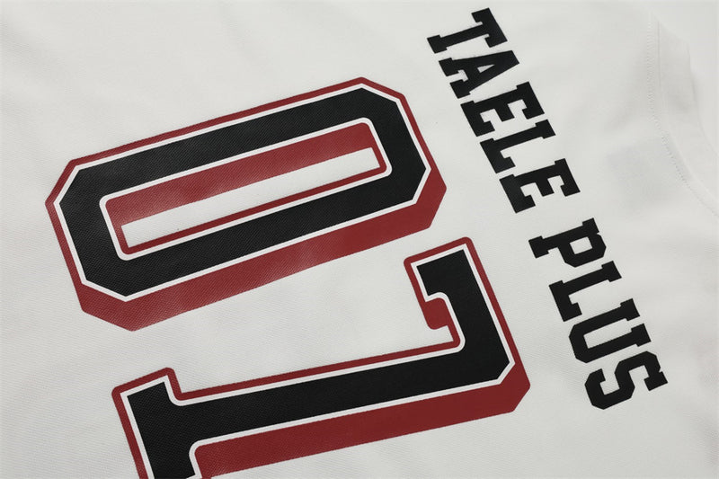 Football Jersey Long-Sleeve Tee – Taele Plus 07 Number Print V-Neck Oversized