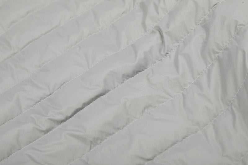 Gesteppte Puffer-Hybridjacke – Strickärmel und Stehkragen