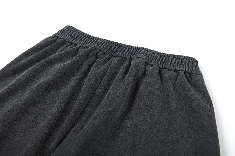 Pantalon de survêtement homme vintage délavé wide leg avec boutons effet double boutonnage