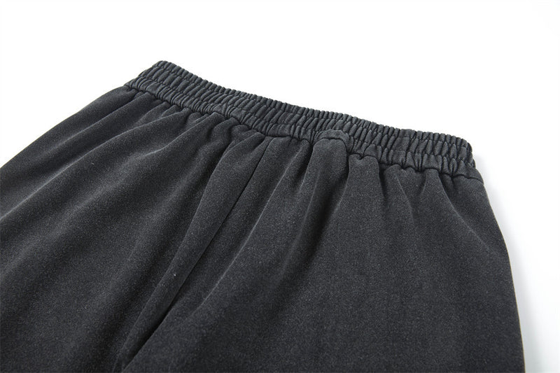 Pantalon de survêtement homme vintage délavé wide leg avec boutons effet double boutonnage
